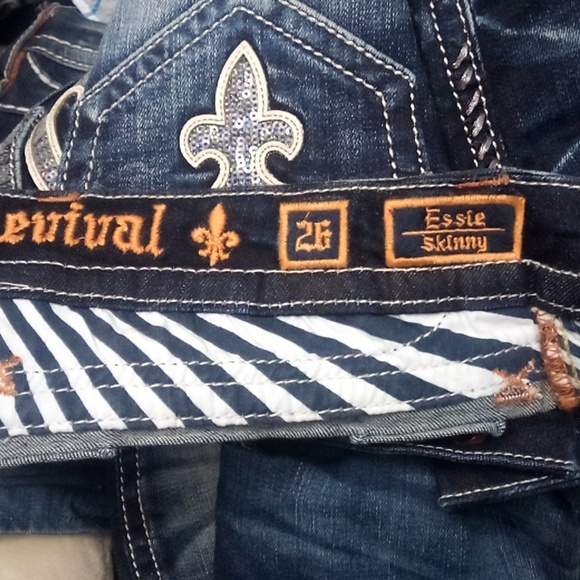 Rock Revival Women's 26 Essie Skinny Embellished Shimmer Dark Fade NWOT - Picture 8 of 9